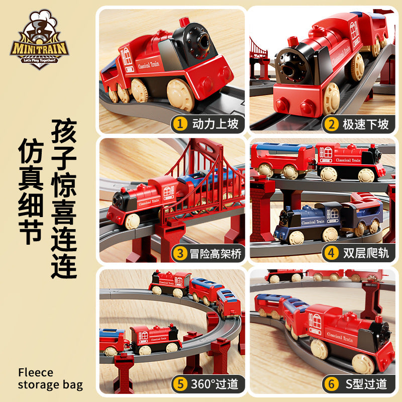 Electric High-Speed ​​Rail Train Small Train with Track Boy Train Model Artificial Educational Birthday Gift Kidsren's Toy…
