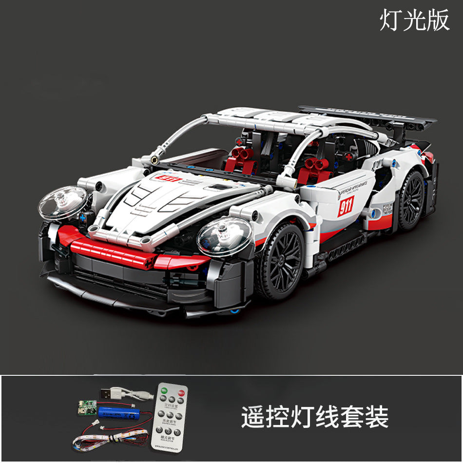 911 Electroplated Purple Apollo Sun God Drift Sports Car Model High-Difficulty Assembly Building Blocks Toy Wholesale…