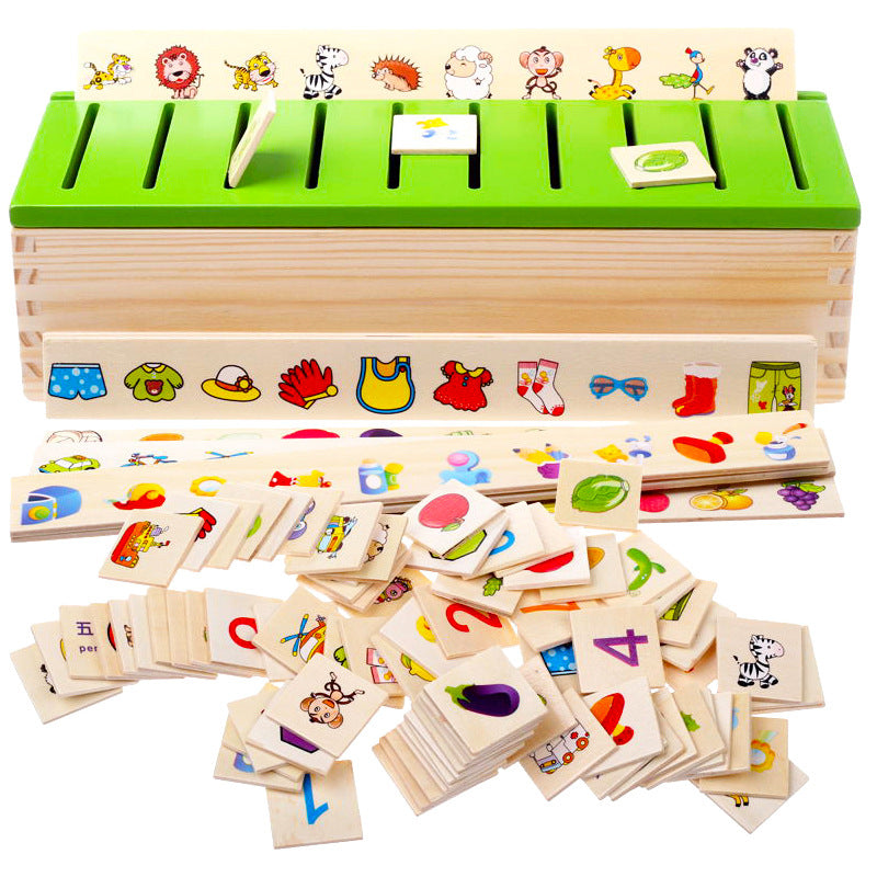 Children's early education educational toys knowledge classification box kindergarten Montessori teaching aids cognitive…
