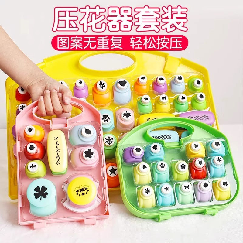 Labor-Saving Embossing Machine Kidsren's Handmade Materials DIY Tool Pattern Large Flower Printing Machine Set Girls Toys