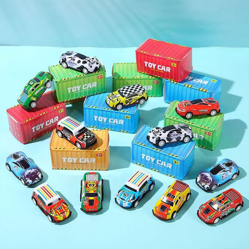 Tin Pull-Back Car Toy Boxed Tin Car Boy Kidsren's Educational Small Gift Kindergarten Whole Class Gift - (exquisite…