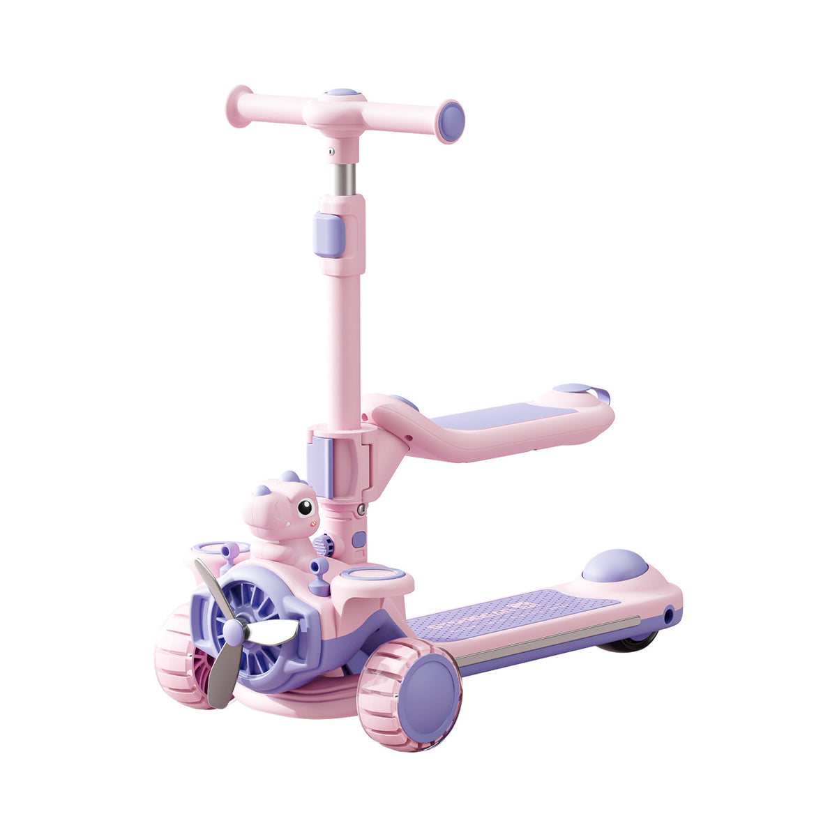 Factory direct children's skateboard stroller, can be sat on, ridden on, foldable, multifunctional 3-in-1 pedal bike for…