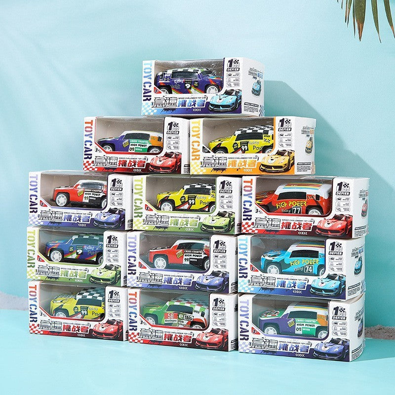 Tin Pull-Back Car Toy Boxed Tin Car Boy Kidsren's Educational Small Gift Kindergarten Whole Class Gift - (exquisite…