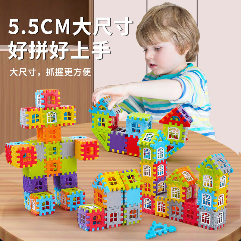 Cross-Border Children's Building Blocks Large Particle Cube Assembly Toys for 3-6 Year Old Boys and Girls Educational Model…