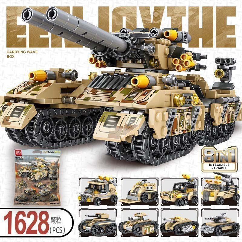 Military Assembly Building Blocks Aircraft Carrier Destroyer Rocket Ship Small Particle Children's Educational Toys Boys'…