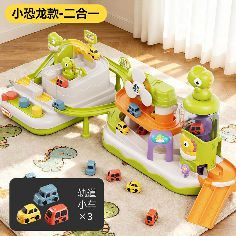Children's educational toys for boys aged 3 to 6: a car park, a puzzle track car adventure to develop intelligence…