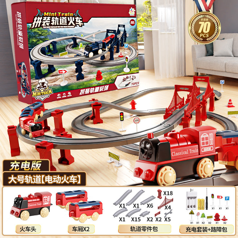 Electric High-Speed ​​Rail Train Small Train with Track Boy Train Model Artificial Educational Birthday Gift Kidsren's Toy…