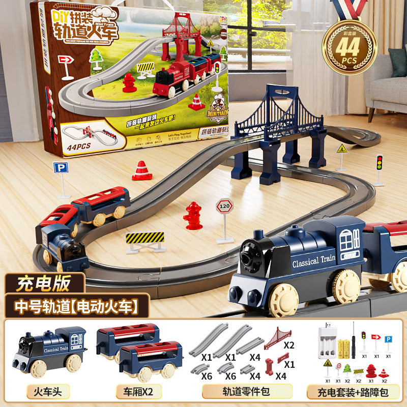 Electric High-Speed ​​Rail Train Small Train with Track Boy Train Model Artificial Educational Birthday Gift Kidsren's Toy…