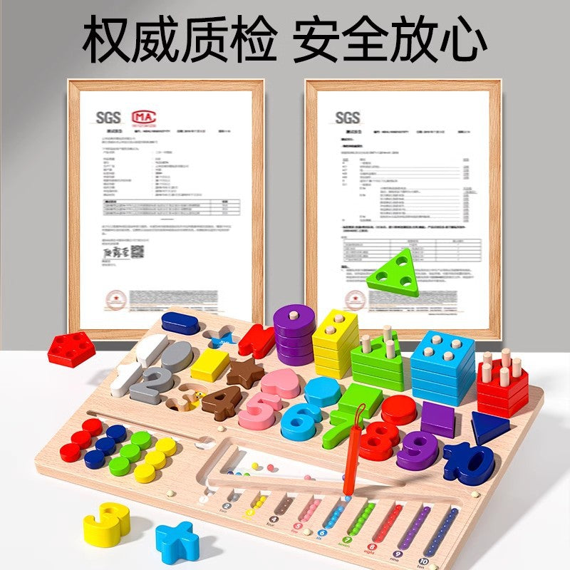 Baby Early Childhood Education Montessori Teaching Aware 1 1 2 Years Old 3 Jigsaw Puzzle Building Blocks Assembled 0 Baby…