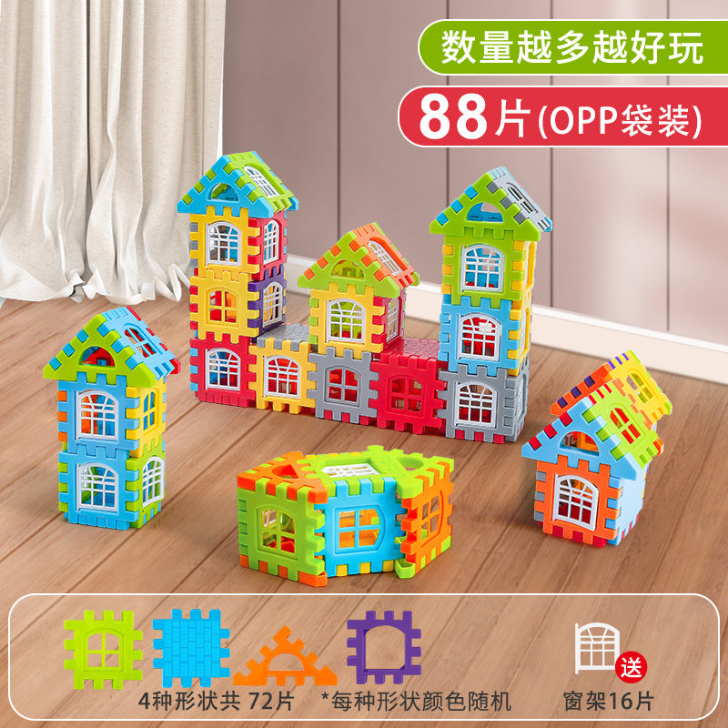 Cross-Border Children's Building Blocks Large Particle Cube Assembly Toys for 3-6 Year Old Boys and Girls Educational Model…