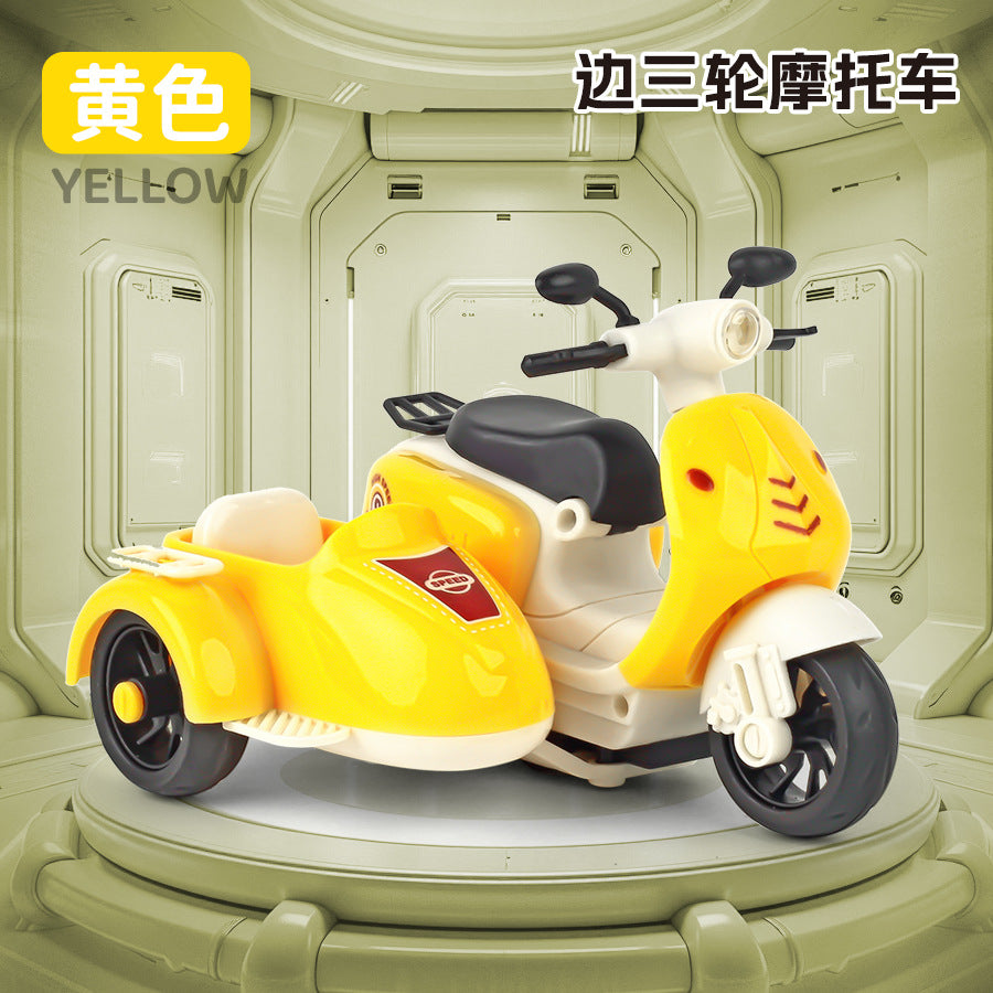 New Children's Inertia Motorcycle Model Boy Side Tricycle Selected Wholesale Educational Boutique Doll Machine - Yellow…