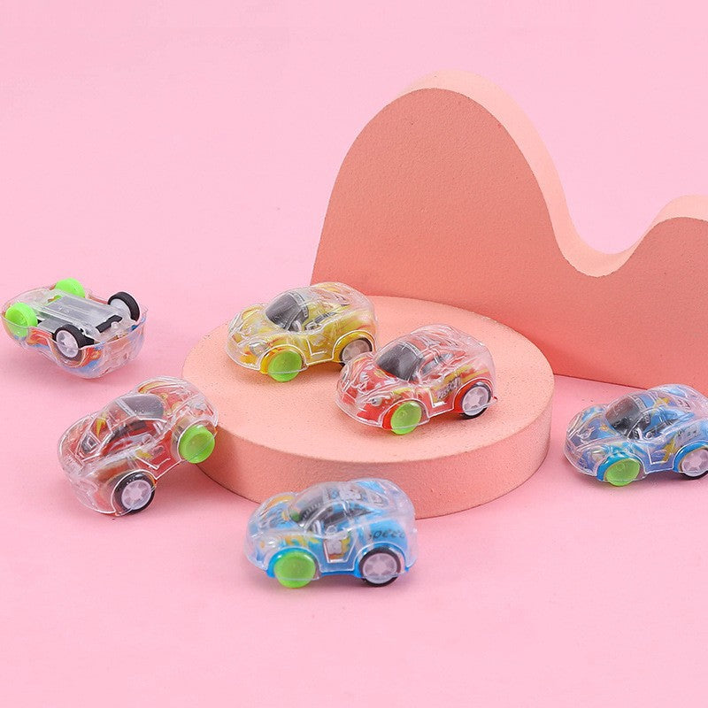 Double color shell transparent back force car inertia mini racing wholesale toy push gift boy model - image 4
