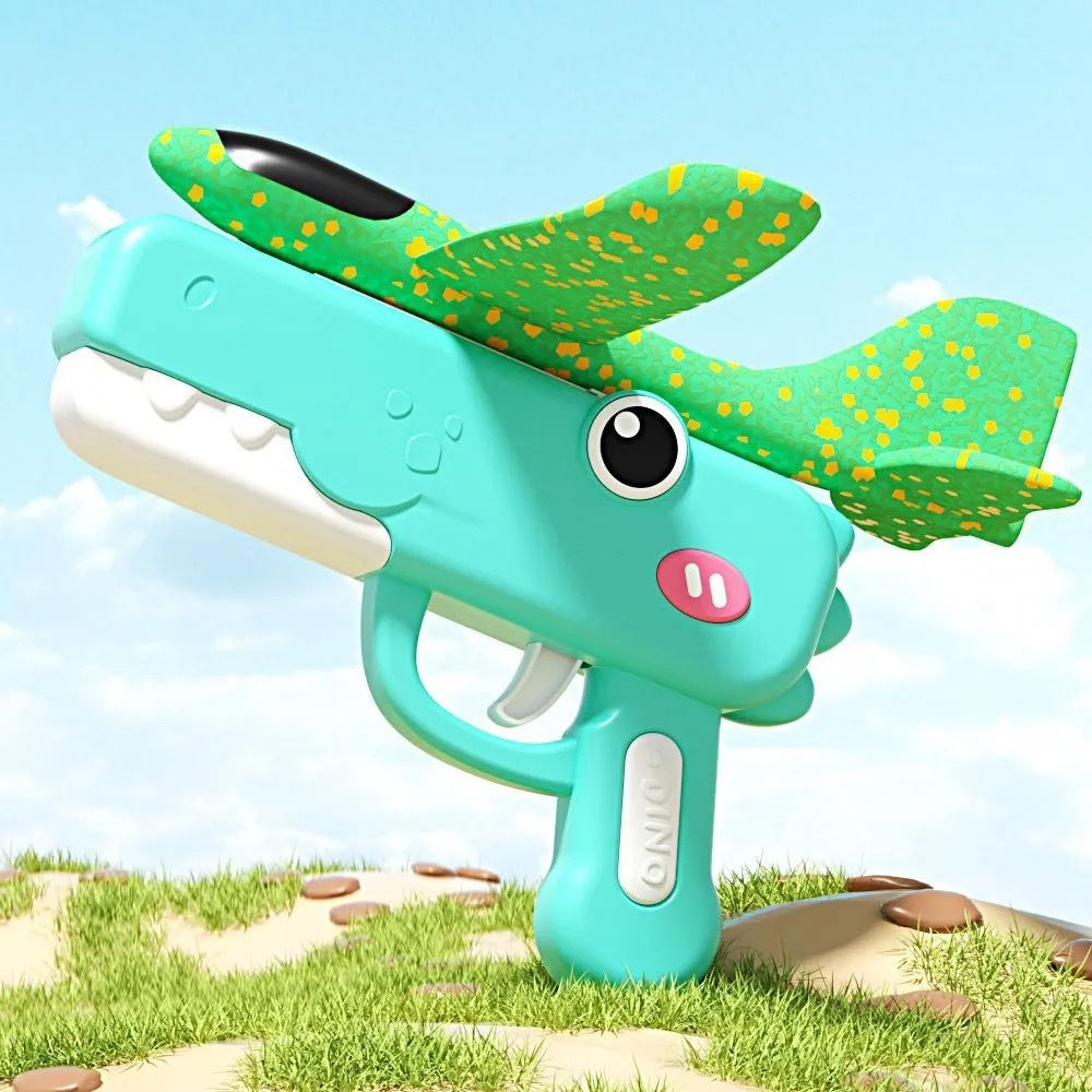 Cross-Border Foam Ejection Airplane Gun, Drop-Resistant, Luminous Hand-Thrown Glider, Children's Outdoor Parent-Child…