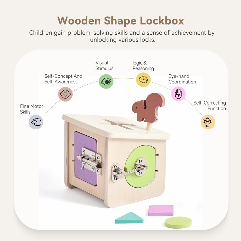 Montessori Multi-function Unlock Cabin Montessori Baby Early Education Educational Hands-on Brain Unlock House Toy - image 2