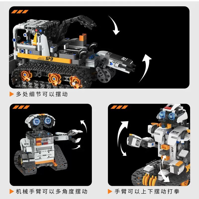 Cross-Border Five-In-One Programming Robot T2008 Decorative Building Blocks Electric Toy Remote Control Toy for Boys…