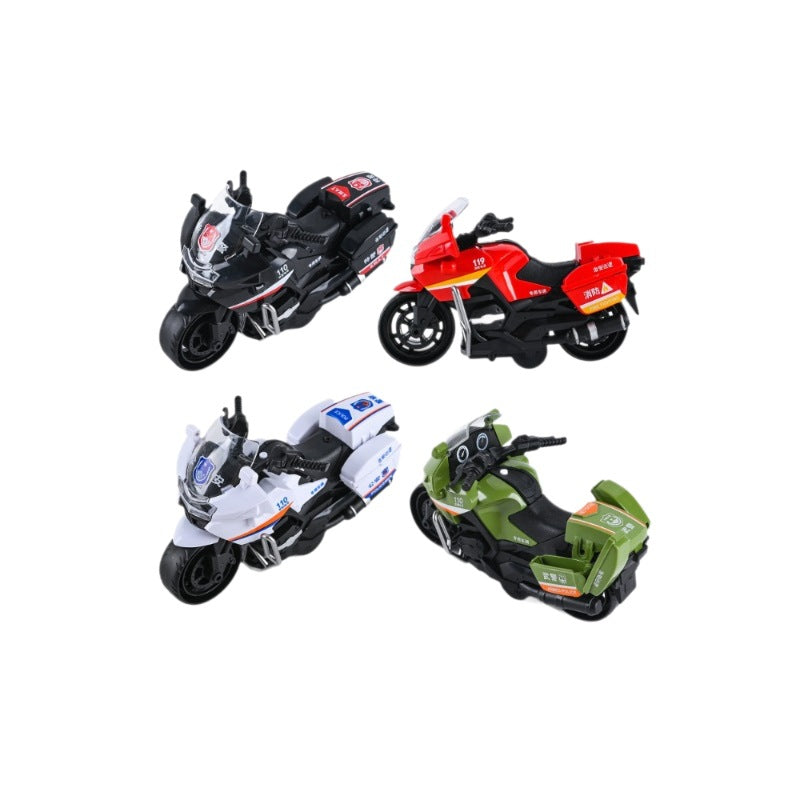 Inertia Toy Car, Simulated Motorcycle Model, Motorcycle Toy, Boy's Simulated Pull-Back Children's Toy - image 5