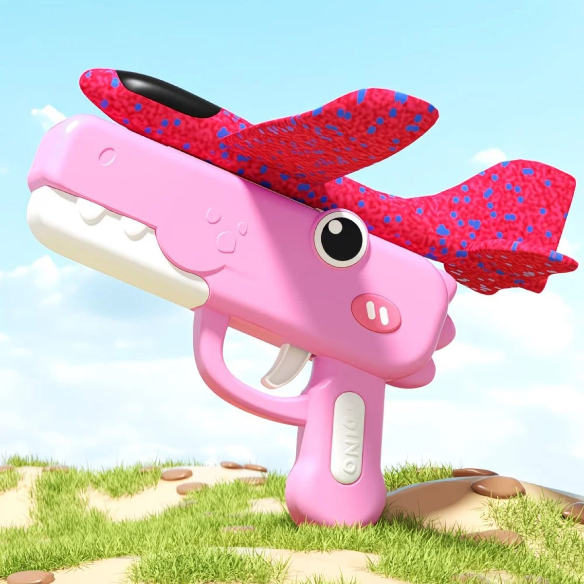 Cross-Border Foam Ejection Airplane Gun, Drop-Resistant, Luminous Hand-Thrown Glider, Children's Outdoor Parent-Child…