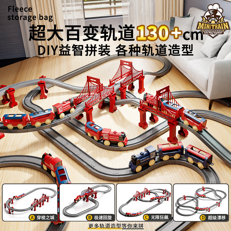 Electric High-Speed ​​Rail Train Small Train with Track Boy Train Model Artificial Educational Birthday Gift Kidsren's Toy…