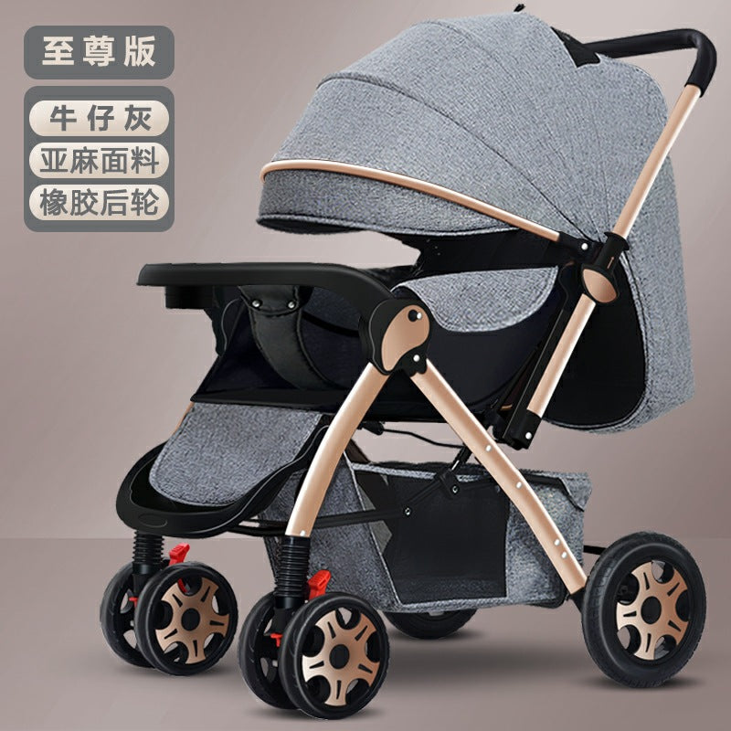 High-View Stroller for Babies, Can Sit and Lie Down, Bicycle-Style, Lightweight Children's Push Stroller, Baby Stroller…
