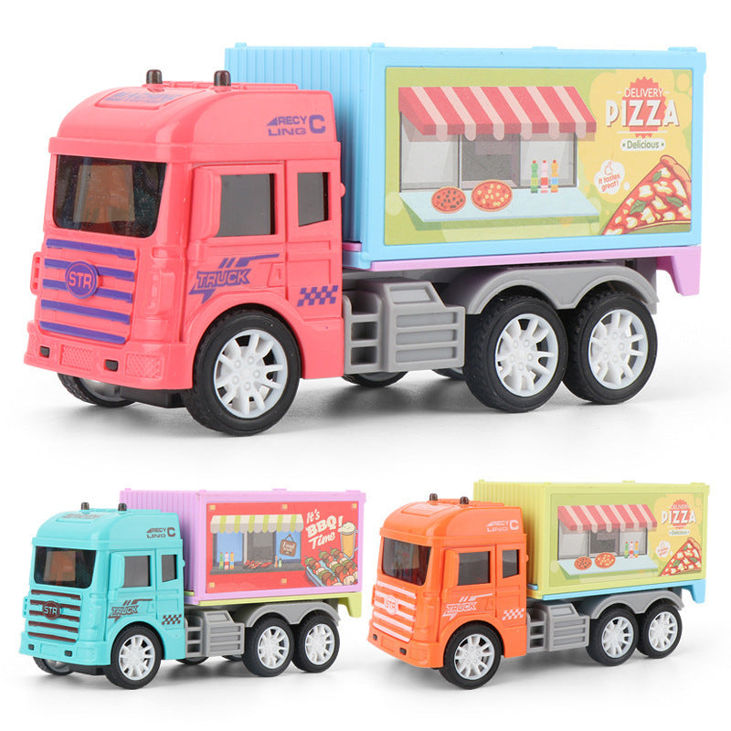 Tiktok Cross-Border Children's Toy Set: Hamburger Fast Food Inertia Car, Pretend Play Shopping Set, Boys' Educational Toys…