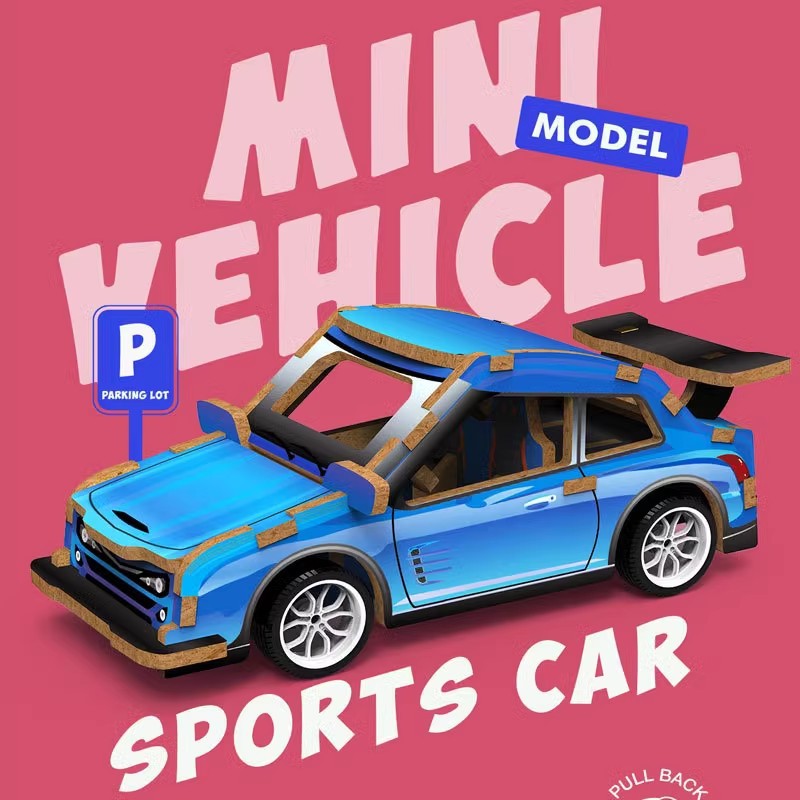 Cross-border wooden jigsaw three-dimensional car jigsaw puzzle children's educational toys kindergarten manual racing…