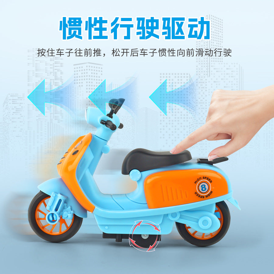 New Children's Inertia Motorcycle Model Boy Side Tricycle Selected Wholesale Educational Boutique Doll Machine - image 3