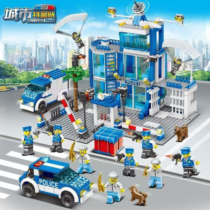 Military Assembly Building Blocks Aircraft Carrier Destroyer Rocket Ship Small Particle Children's Educational Toys Boys'…