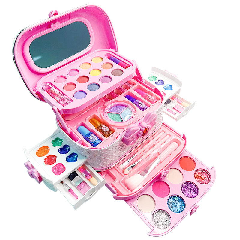 Amazon Cross Border Children Cosmetics suit Girls Makeup Nail Polish Toy Suitcase Performance Birthday Gift - image 3
