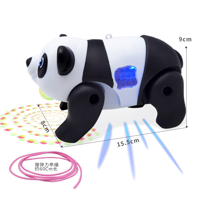 Electric Leash Rabbit, Popular Online Toy for Children, New Year's Day Square Night Market Stall Glowing Toy Wholesale…