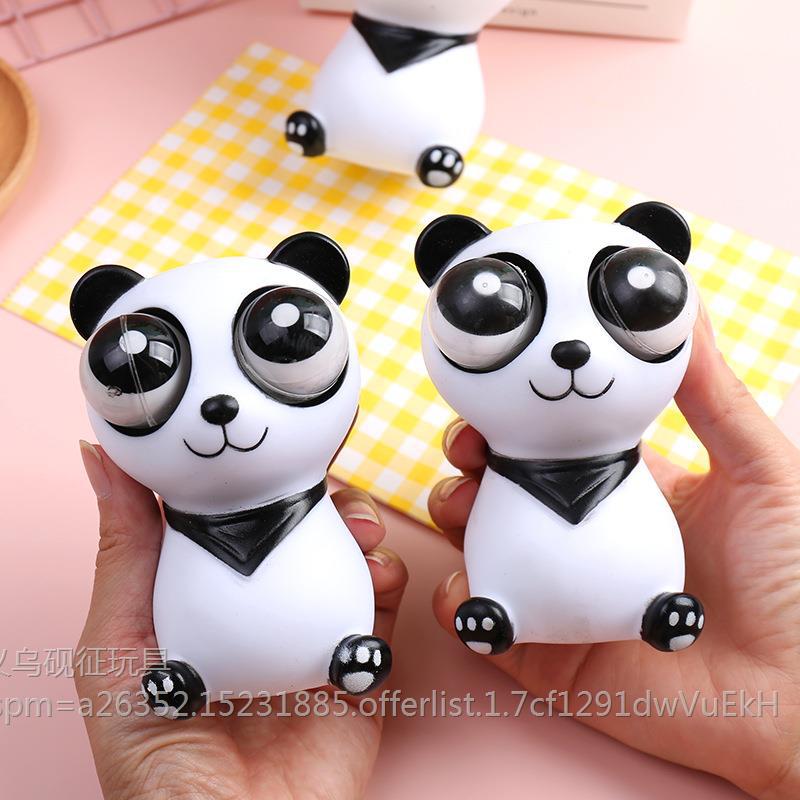 Pop-Eyed Panda Stress Relief Plush Toy, Staring Bear, Squeezable Bear Plush Toy, Funny Prank Toy - image 3