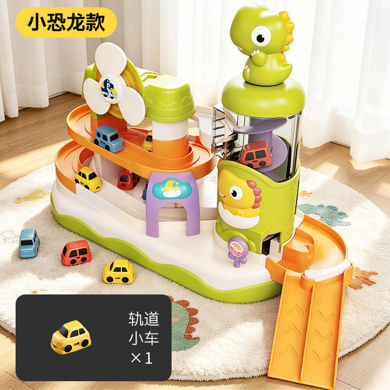 Children's educational toys for boys aged 3 to 6: a car park, a puzzle track car adventure to develop intelligence…