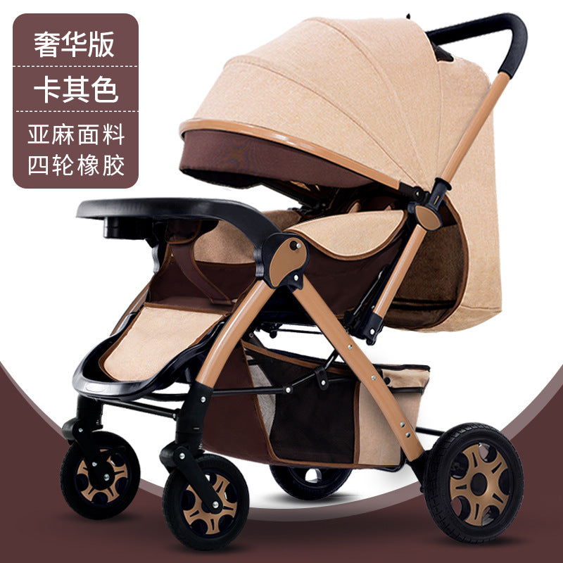 High-View Stroller for Babies, Can Sit and Lie Down, Bicycle-Style, Lightweight Children's Push Stroller, Baby Stroller…