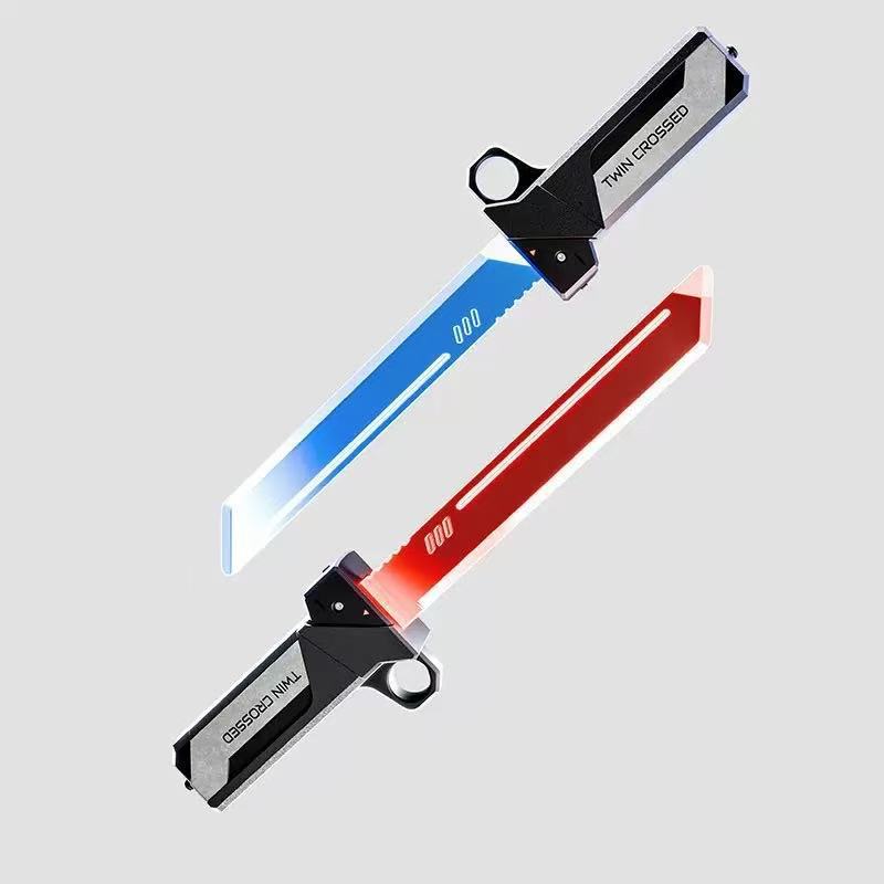 Double-Edged Retractable Light-Up Sword Toy for Boys, Deadpool Warrior 2-in-1 Toy Sword - image 5