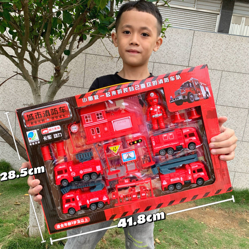 Wholesale Construction Vehicles, Fire Truck Models, Inertia Pull-Back Car Sets, Engineering Toy Cars, Boys' Toys, Street…