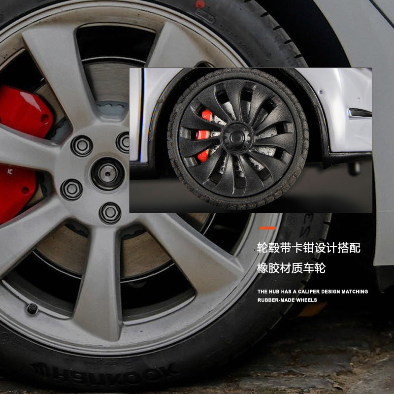 1/24 Tesla Model Y Simulation Alloy Sound and Light Pull-Back Car Model Children's Toy Decoration Wholesale Gift - image 4