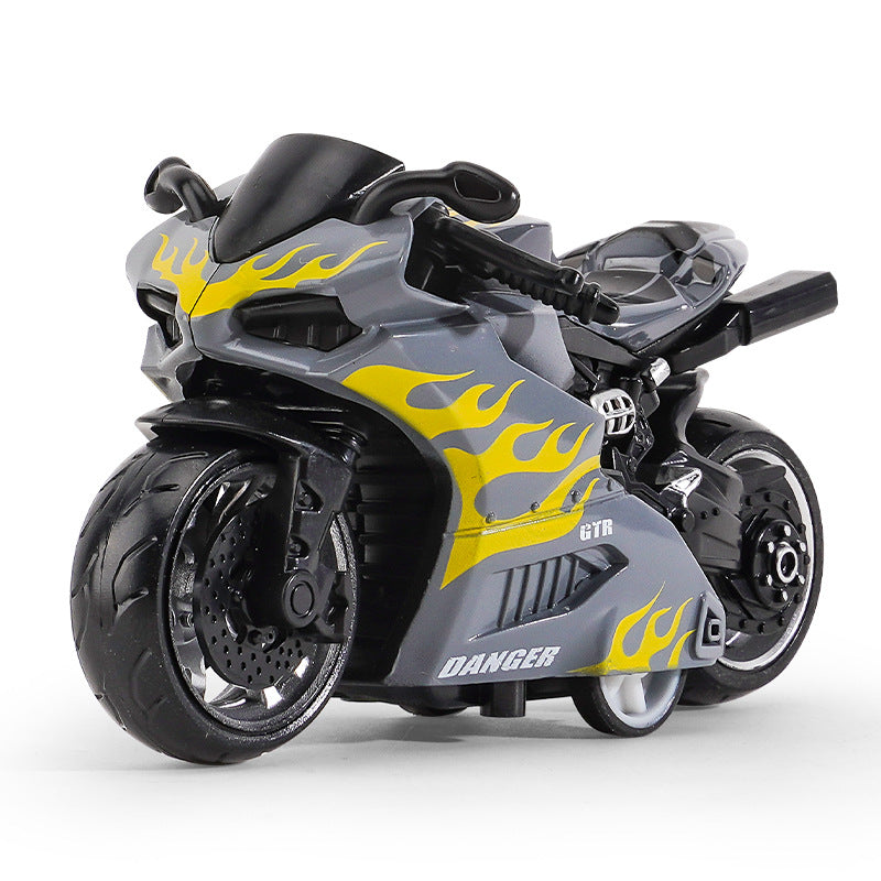 Cross-border generation children's toy boy baby simulation alloy motorcycle ornaments key chain model toy car - {fire seal…