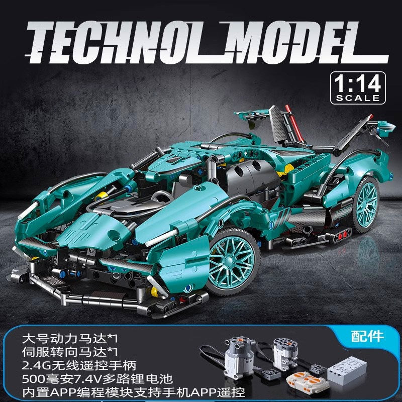 Cross-Border New Product Cyberpunk Building Block Ornaments 911 Lamborghini Space-Themed Sports Car Children's Toy Car…