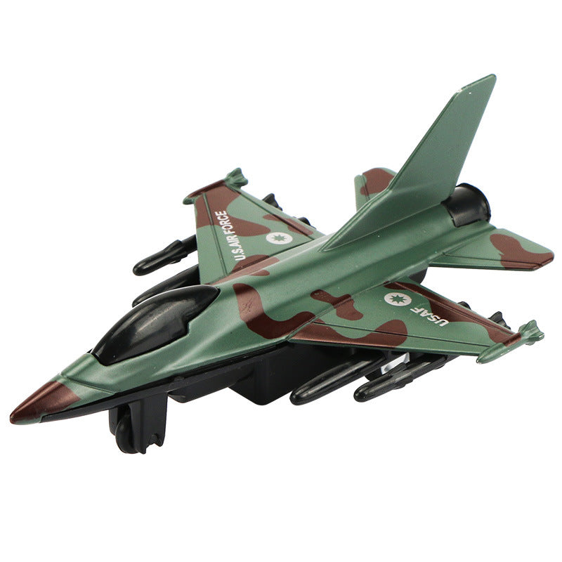 Simulation metal back small aircraft set aluminum alloy passenger plane fighter model baby boy children's toy car - image 5
