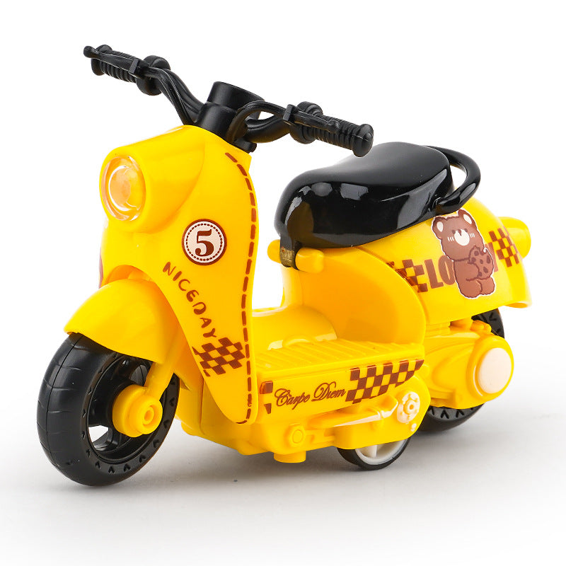 Cross-border generation children's toy boy baby simulation alloy motorcycle ornaments key chain model toy car - {xy lamb…