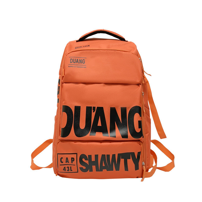 Large Capacity Travel Backpack with laptop compartment, ergonomic shoulder straps, spacious storage, and multifunction design for travel and business