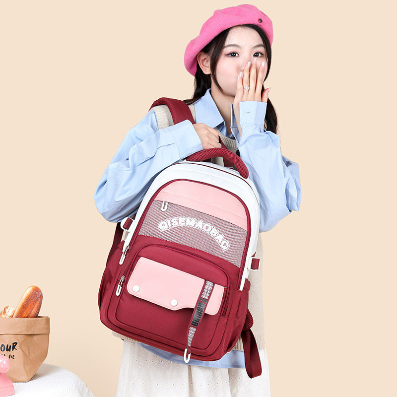 Fashion Color Contrast Leisure Travel Backpack
