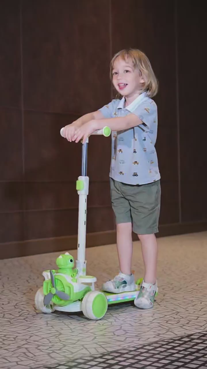 Factory direct children's skateboard stroller, can be sat on, ridden on, foldable, multifunctional 3-in-1 pedal bike for ages 1-6 video 1