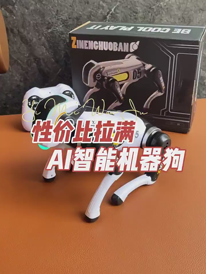 Remote Control Intelligent Robot Dog Ai Artificial Intelligence Boy Toy 2026 New Model Children's Electric Mechanical Dog Birthday Gift video 1