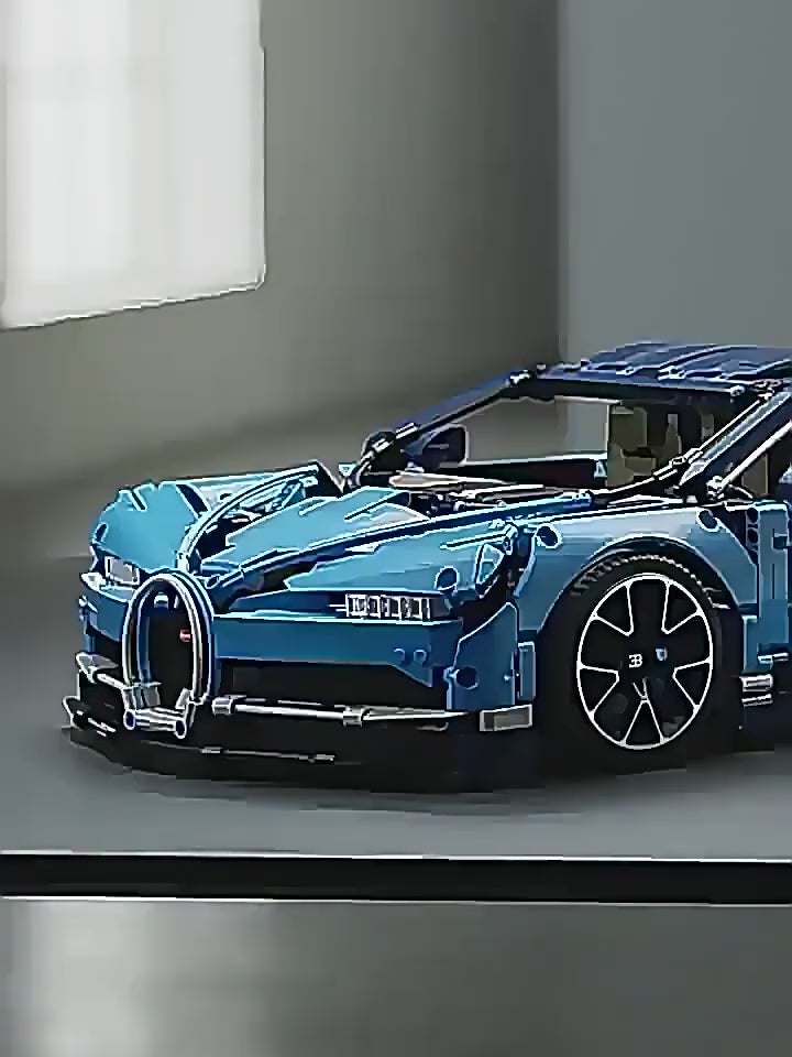 Cross-Border Compatible Lego 42083 Bugatti Veyron Building Block Sports Car Toy Mechanical Set High-Difficulty Toys Wholesale video 2