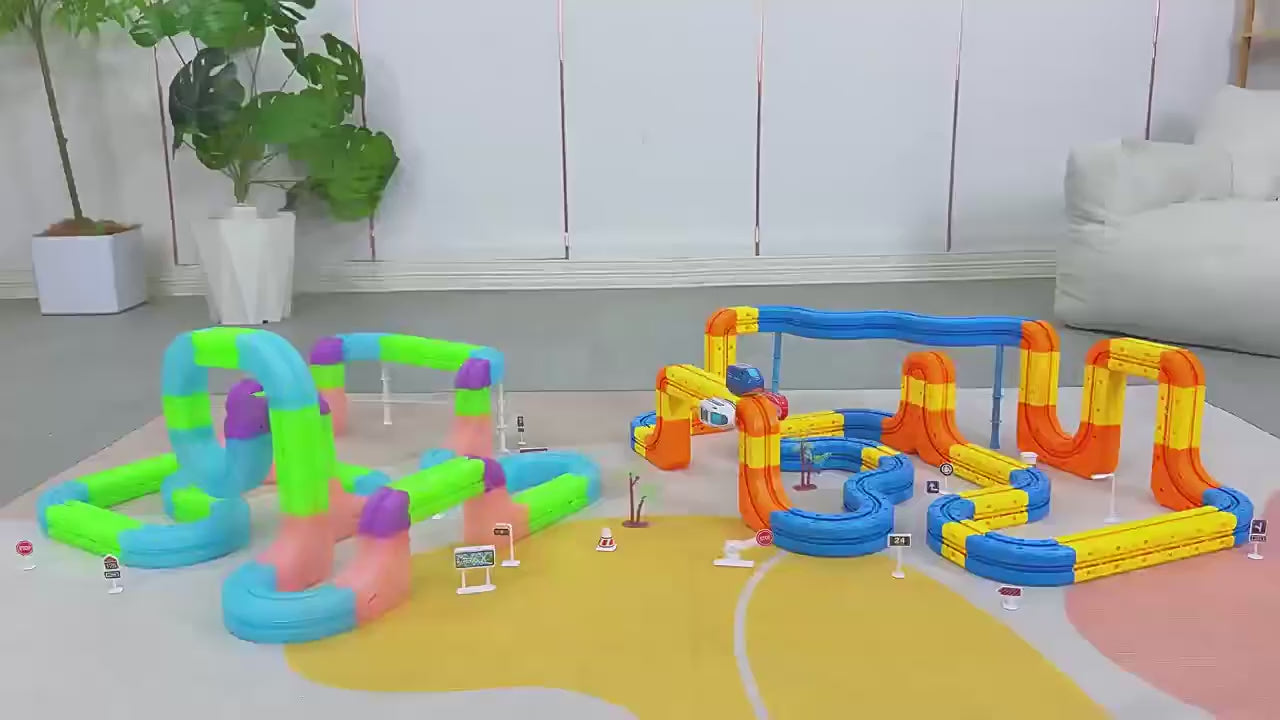 Cross-border Anti-Gravity Transformable Magnetic Track Car Children's Educational Magnetic Building Block Toy DIY Gift for Boys and Girls video 1