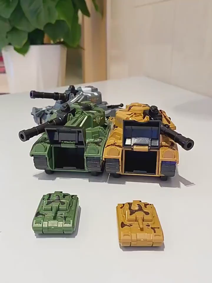 Boys' Inertial Launch Tank Toy Car Set, Children's Toy Set with Launchable Shells and Gears, Includes Two Tanks video 1