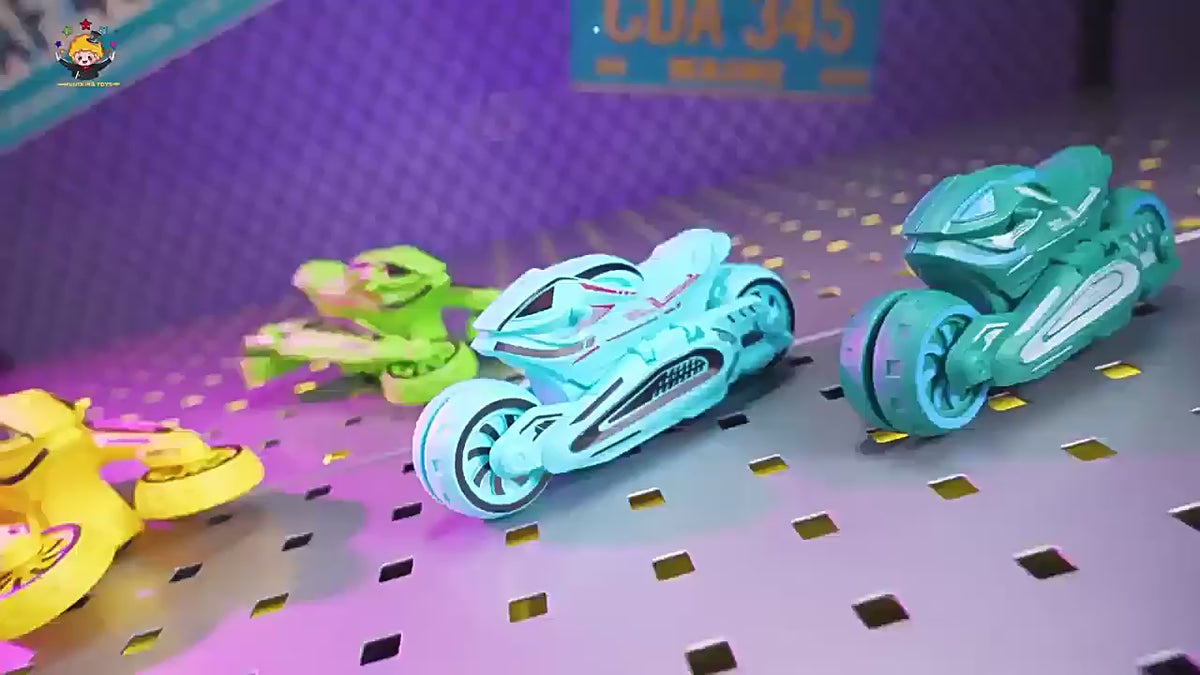 Inertial Deformable Motorcycle Toy Car Boy Girl Interactive Toy Car Wholesale Inertial Drift Competition video 1