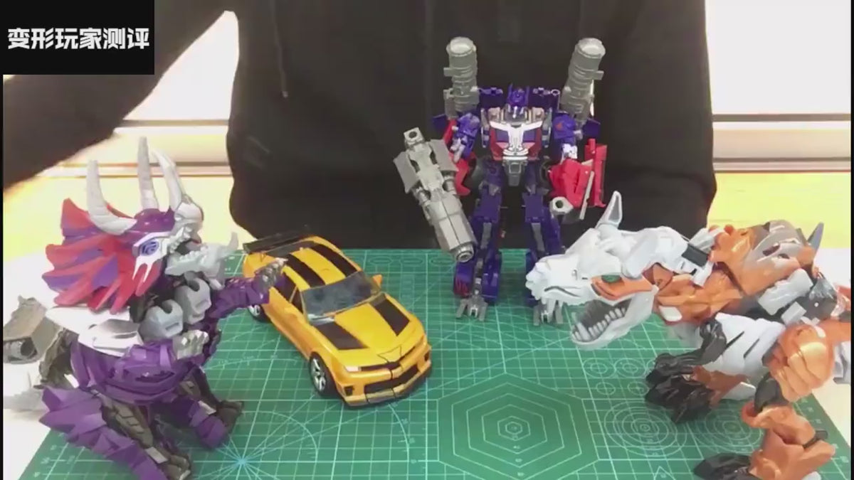 Transforming Toy Model Car Robot Bumblebee Dinosaur Grimlock Action Figure Alloy Genuine Children's Toy for Boys video 2