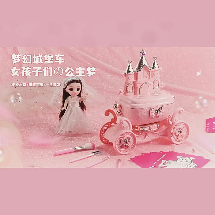 Cross-Border Hot Selling Children's Cosmetics Toy Set Exquisite Girl Stage Dressing Nail Polish Makeup Box Play House video 1