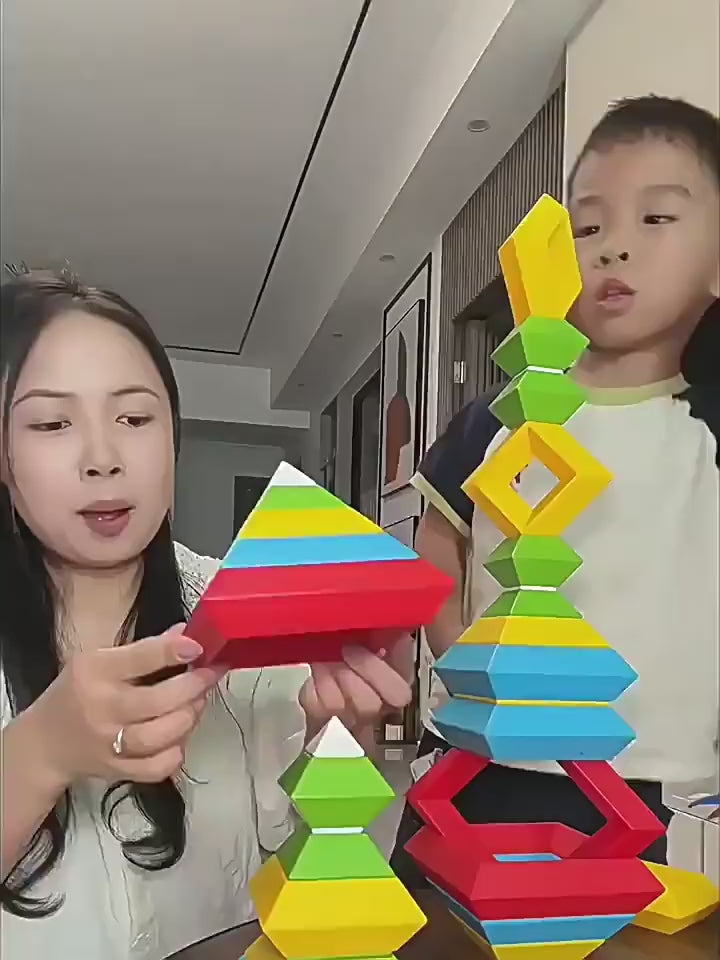 The Ever-Changing Luban Tower Pyramid Building Block Stacking Toy for 3-6 Year Old Children: Early Educational Toy for Girls and Boys video 1